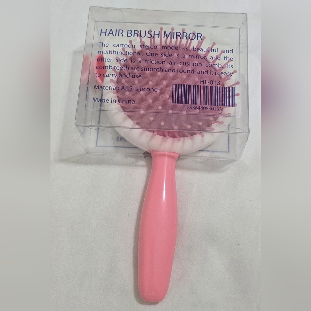 Pink Handheld Mirror with Bow - Picture 4 of 5